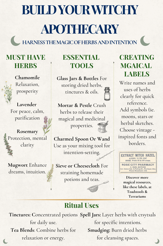 Infographic on how to create your own apothecary at home.
