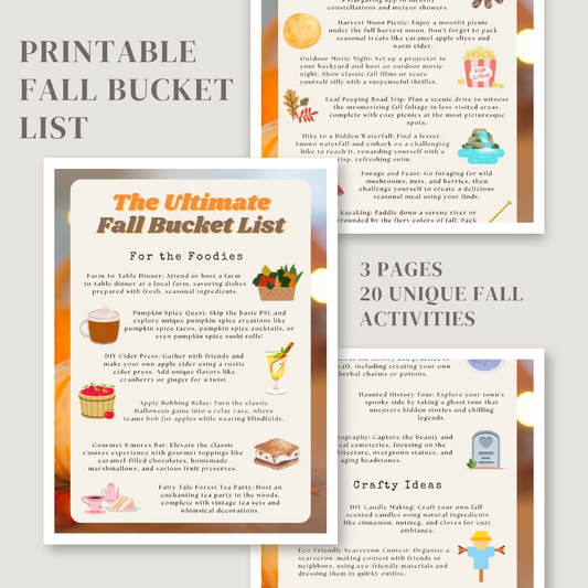 Embrace the Season: Your Ultimate Free Fall Bucket List!
