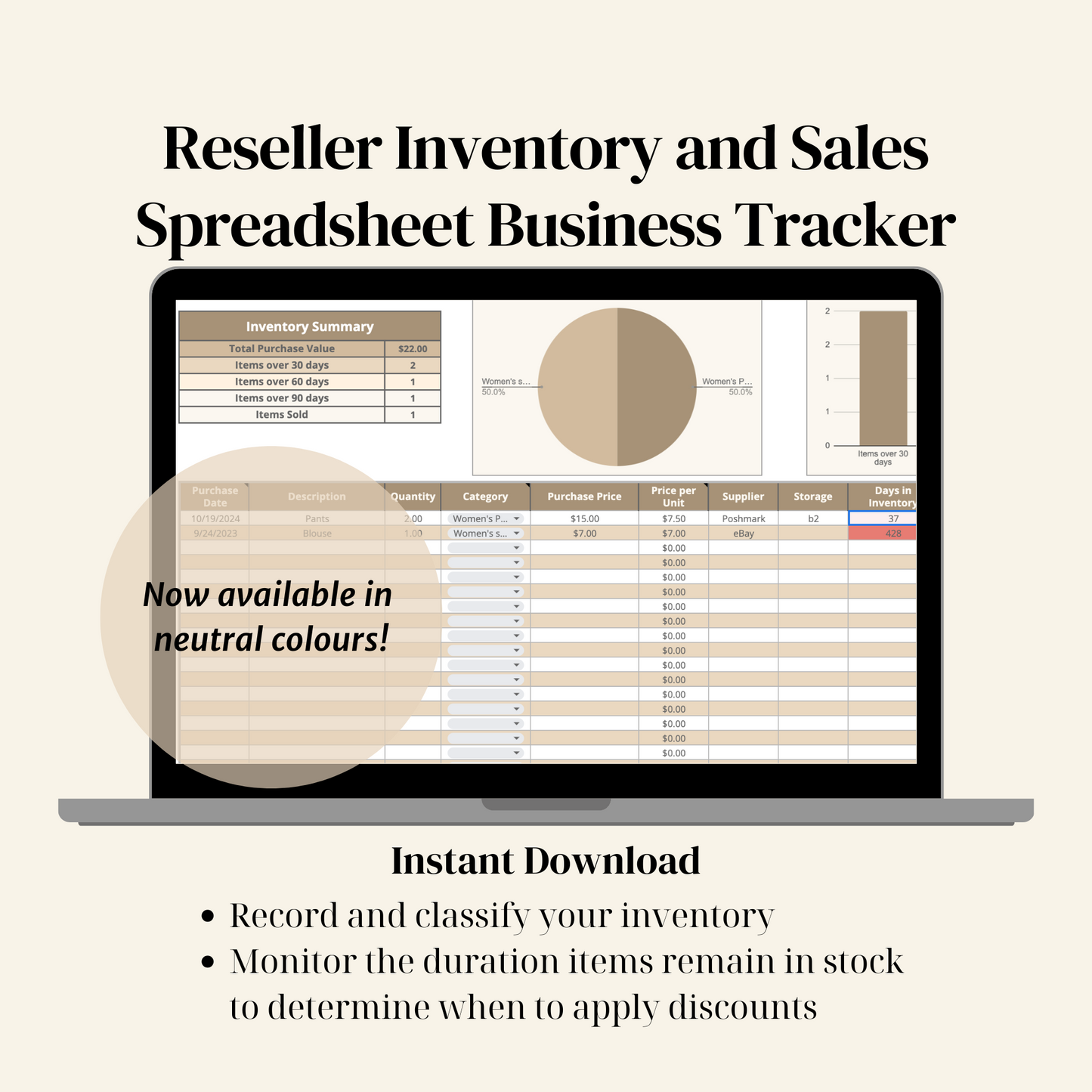 Ultimate Reseller Spreadsheet Bundle – Google Sheets | Excel | Automated Dashboard + Monthly & Platform Profit Tracking