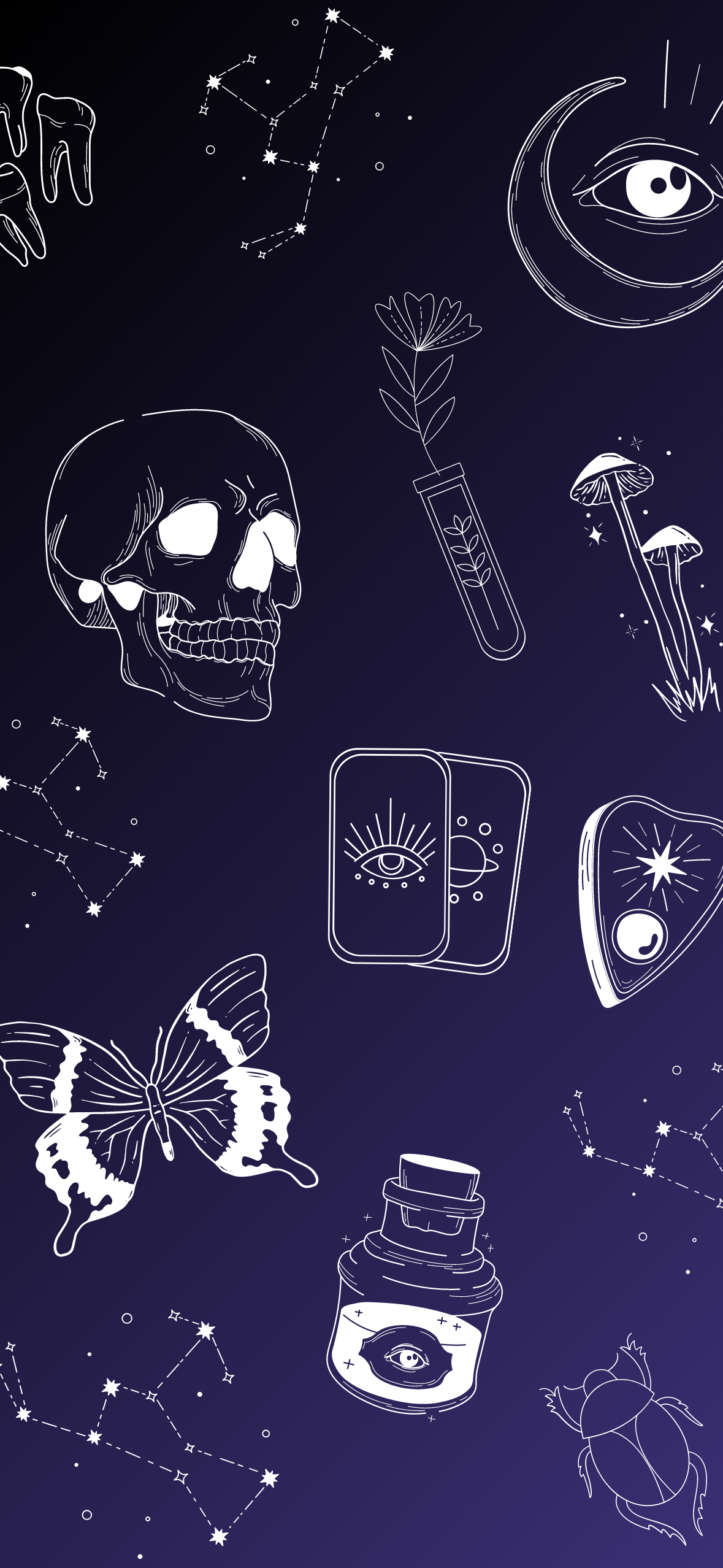 Mystical Halloween Digital iphone Wallpaper